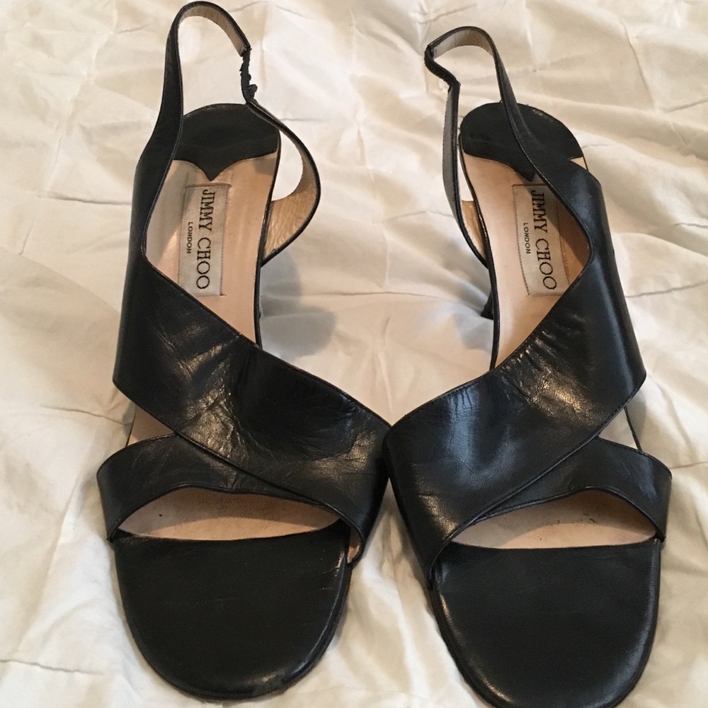 Jimmy Choo black kitten heels. Size 41 US 10